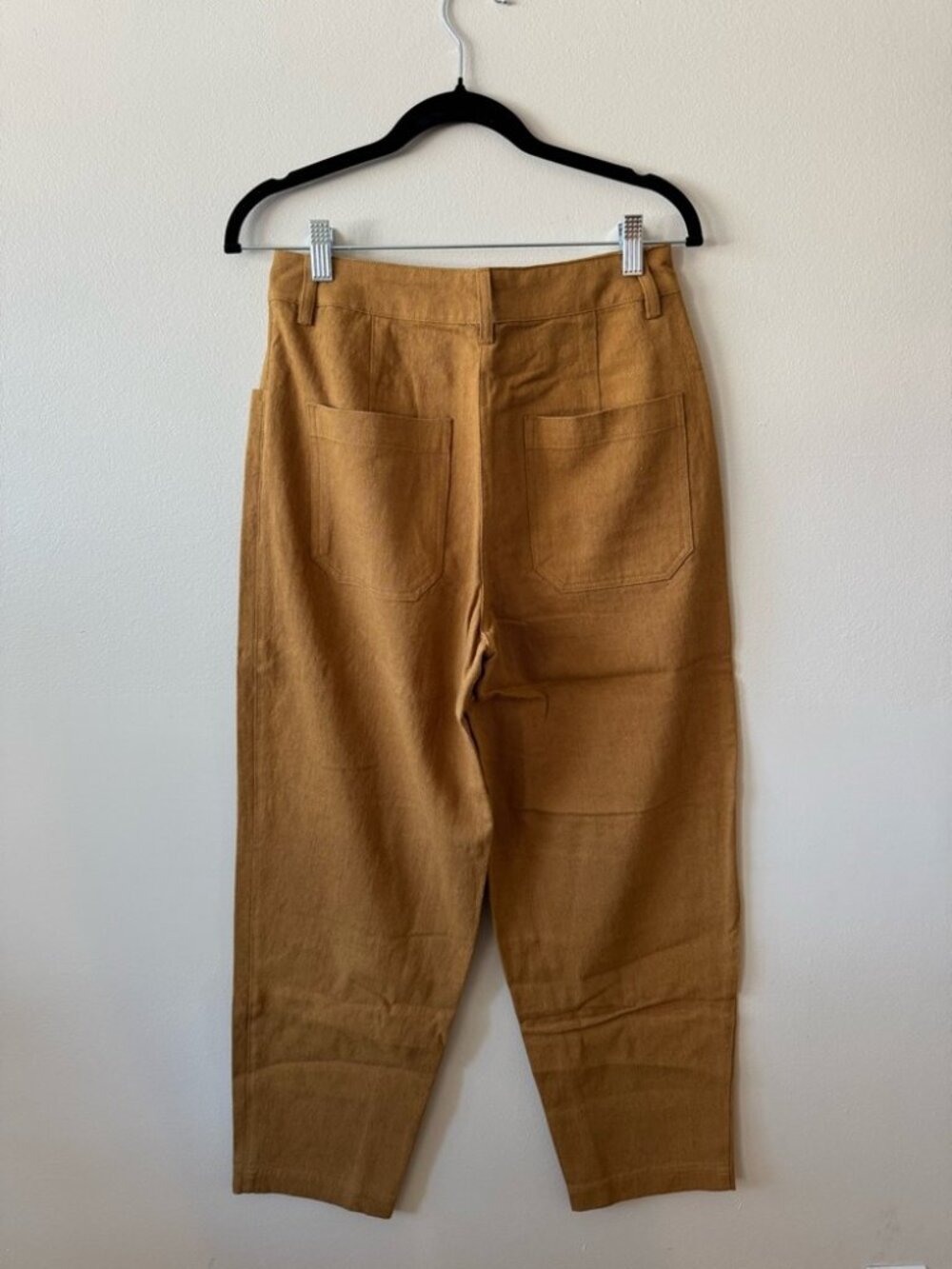 Bridge & Burn High Waisted Cropped Tan/Amber Pants - Picture 3 of 3